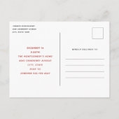 サンタすてきクロースクラシッククリスマス インビテーションポストカード (裏面)