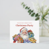 サンタすてきクロースクラシッククリスマス インビテーションポストカード (スタンド正面)