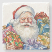 サンタすてきクロースクラシッククリスマス ストーンコースター (正面)