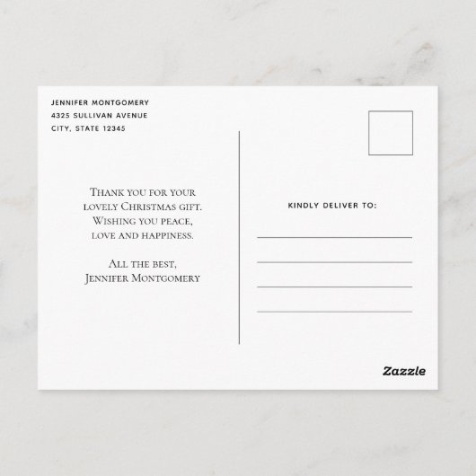 サンタすてきクロースクラシッククリスマス ポストカード (裏面)