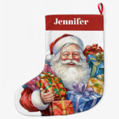 サンタすてきクロースクラシッククリスマス ラージクリスマスストッキング (裏面)