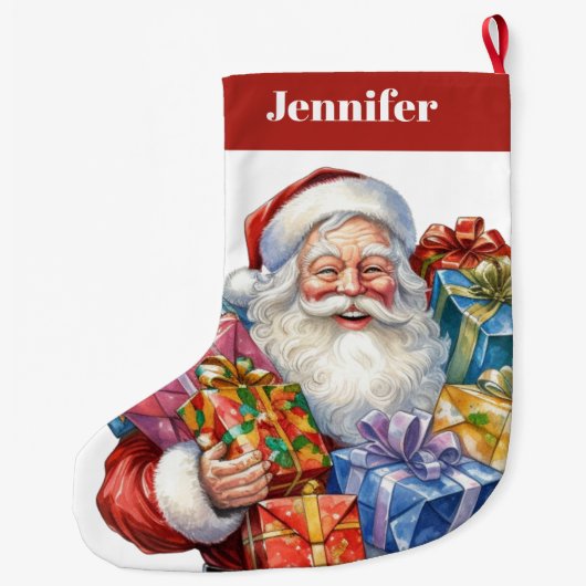 サンタすてきクロースクラシッククリスマス ラージクリスマスストッキング (裏面)