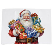 サンタすてきクロースクラシッククリスマス ラージペーパーバッグ (正面)