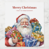 サンタすてきクロースクラシッククリスマス ワインラベル (シングルラベル)