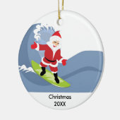 サンタすてきクロースサーフィンオーナメント セラミックオーナメント (左)