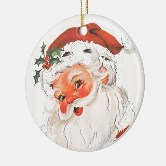 サンタすてきクロースヴィンテージオーナメント セラミックオーナメント (左)