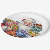 サンタすてきクロース伝統的クリスマス ペーパープレート (アングル)