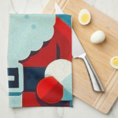 サンタすてきクロース キッチンタオル (四つ折り)