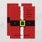 サンタすてきスーツパーティの招待状 招待状 (正面/裏面)