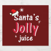 サンタすてきズジュースクリスマス応援ワインボトル ビールラベル (シングルラベル)