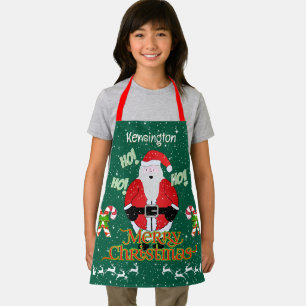 サンタすてきメリークリスマスキャンディーキーンGREEN エプロン