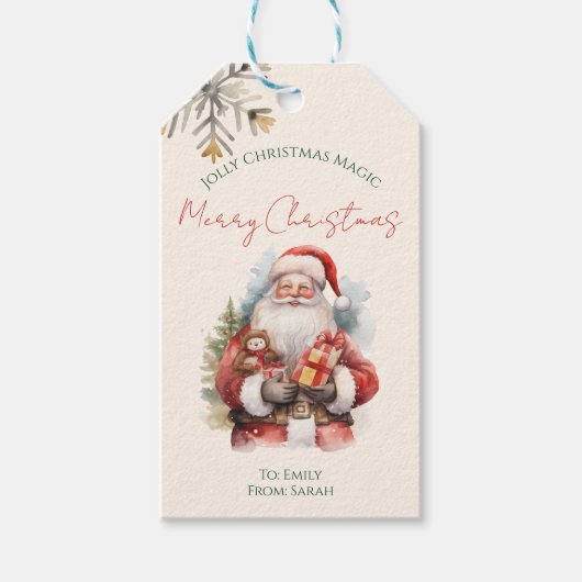 サンタすてきーとのクリスマス魔法ギフトラベル ギフトタグ (正面)