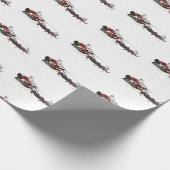 サンタそりがヒポポタモスに引っ張られる ラッピングペーパー (角)