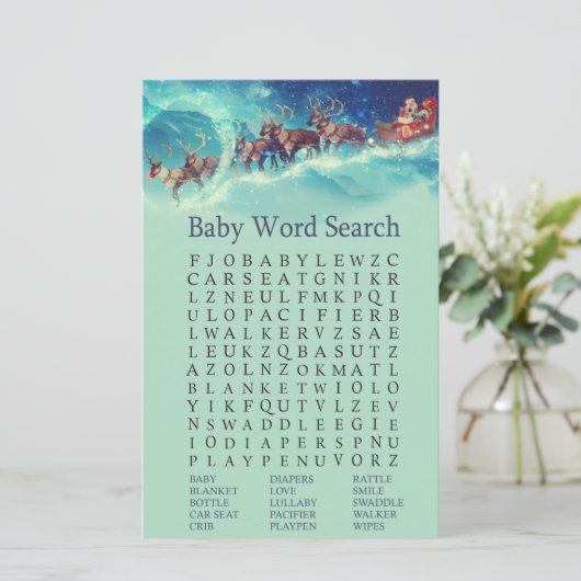 サンタそりとクリスマスベビーシャワーワードサーチ (スタンド正面)