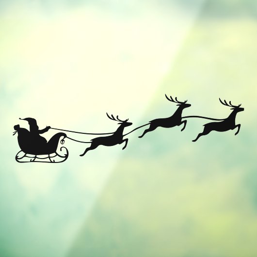サンタそりとトナカイのクリスマスウィンドウステッカー ウィンドウサイン (シート3)