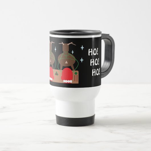 サンタそりとトナカイのクリスマスタンブラー トラベルマグ (正面右)