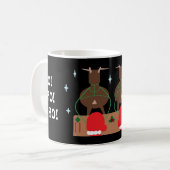サンタそりとトナカイのクリスマスマグ コーヒーマグカップ (正面左)
