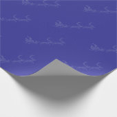 サンタそりとトナカイのクリスマス ラッピングペーパー (角)