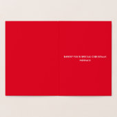 サンタそりとトナカイのメリークリスマスDIYメッセージ 箔カード (内部)