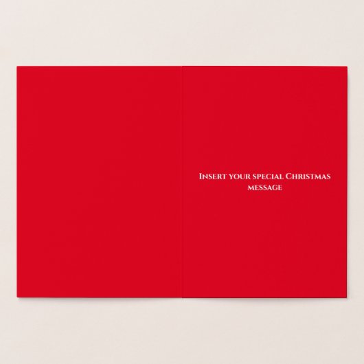 サンタそりとトナカイのメリークリスマスDIYメッセージ 箔カード (内部)