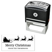 サンタそりとトナカイカスタム文字 セルフインキングスタンプ (インサイチュ)