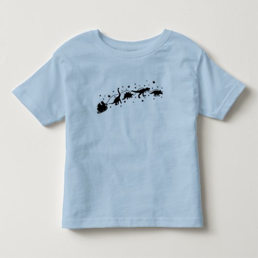 サンタそりと恐竜 トドラーTシャツ (正面)