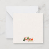 サンタそりにクリスマスプレゼント ノートカード (正面)