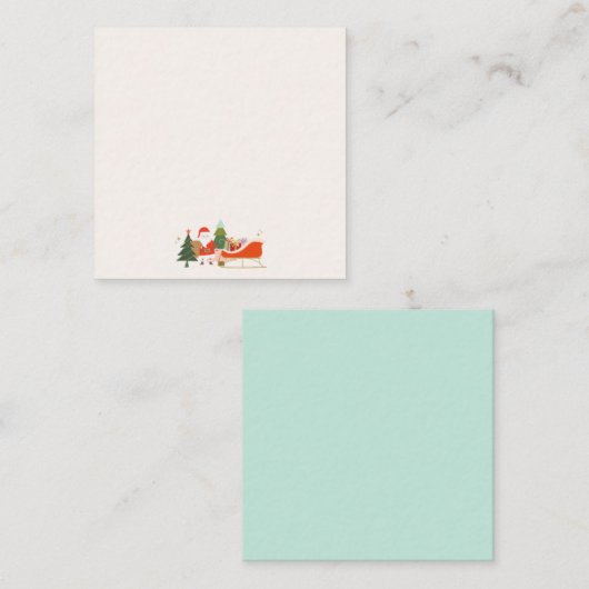 サンタそりにクリスマスプレゼント ノートカード (正面/裏面)