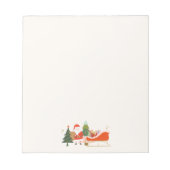 サンタそりにクリスマスプレゼント ノートパッド (正面)