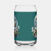 サンタそりに乗るスノーグローブワンダーランド ガラス缶 (右)