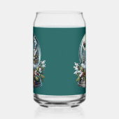 サンタそりに乗るスノーグローブワンダーランド ガラス缶 (左)