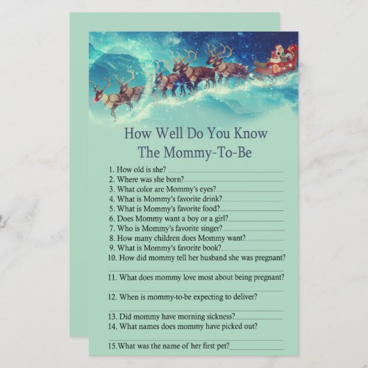 サンタそりのクリスマスどのように良くゲームを知っている (正面/裏面)