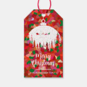 サンタそりのクリスマスオーナメント ギフトタグ (正面)