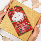 サンタそりのクリスマスオーナメント ギフトタグ