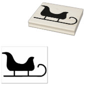 サンタそりのシルエットパターンアートスタンプ ラバースタンプ (押印)