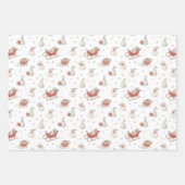 サンタそりのパターン ラッピングペーパーシート (正面)