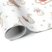 サンタそりのパターン ラッピングペーパー (ロールコーナー)