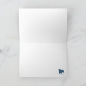 サンタそりを引くブルドッグ シーズンカード (内部)