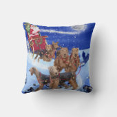 サンタそりを引っ張ったアイレダレス装飾用クッション クッション (裏面)