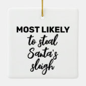 サンタそりを盗みそうだ セラミックオーナメント (裏面)