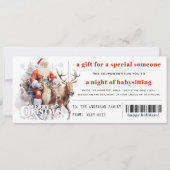 サンタそりトナカイのクリスマスギフトクーポン シーズンカード (正面)