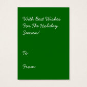 サンタそりトナカイ玩具籠ラベルギフトラベルカード (裏面)