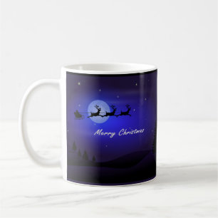 サンタそりムーンメリークリスマス コーヒーマグカップ