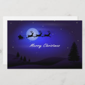 サンタそりムーンメリークリスマス 便箋 (正面/裏面)