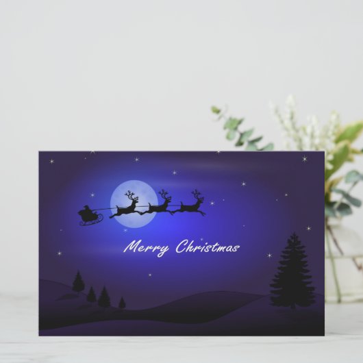 サンタそりムーンメリークリスマス 便箋 (スタンド正面)