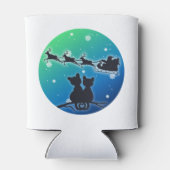 サンタそり猫好きおもしろいクリスマス 缶クーラー (裏面)