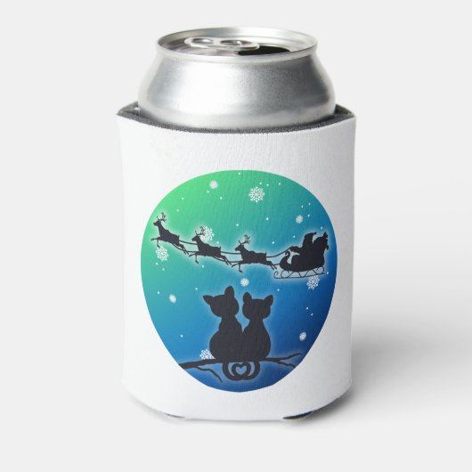 サンタそり猫好きおもしろいクリスマス 缶クーラー (缶裏面)
