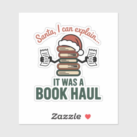 サンタだって説明できる 本の山お買い物 ホリデーハイライト シール (シート)