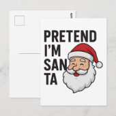 サンタだと思ってね - 面白いクリスマスの引用 ポストカード (正面/裏面)