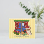 サンタだ!クッキーを取れ!コルギクリスマスカード シーズンポストカード (スタンド正面)